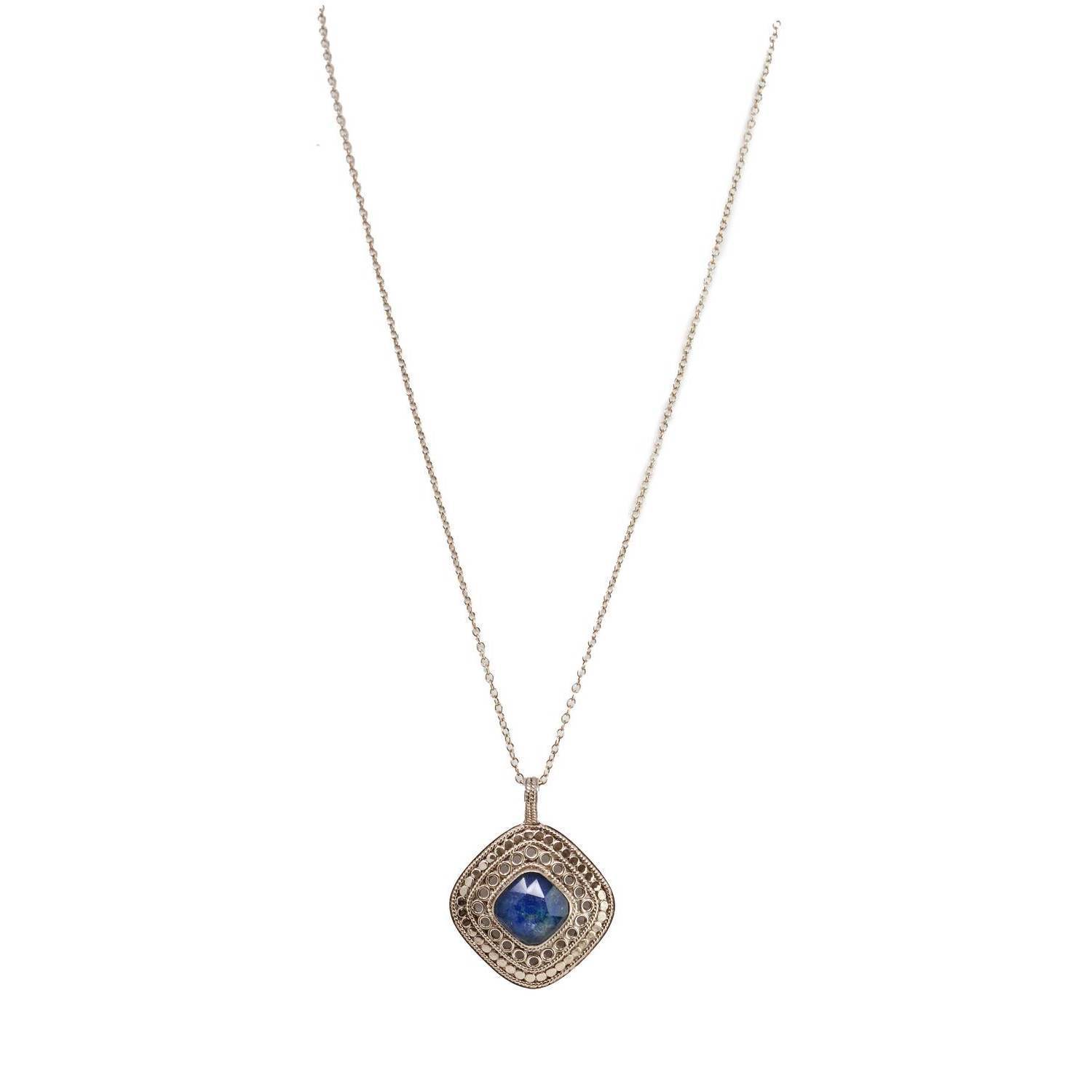 New Anna Beck Women's Gili Square With Lapis Necklace In Gold